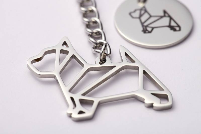 Hundeanhänger Im Origami-style/West Highland Terrier Hundeanhänger Im Origami-style/West Highland Terrier von FineFriendsShop
