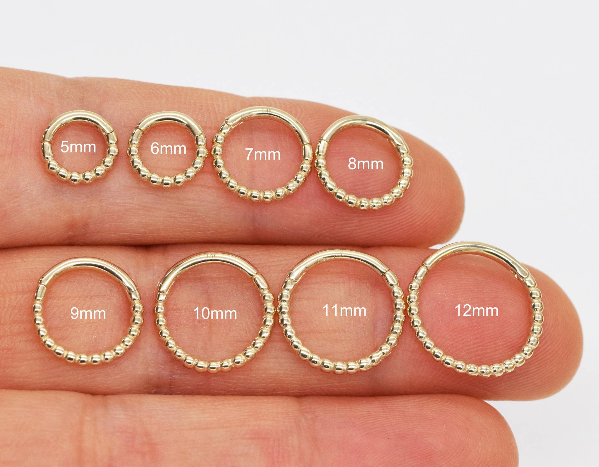 14K Solid Gold Perlen Septum Ring Daith Ohrring Tragus Clicker Hoop Helix Knorpel Conch 16G Piercing Schmuck 14K Solid Gold Perlen Septum Ring Daith Ohrring Tragus Clicker Hoop Helix Knorpel Conch 16G Piercing Schmuck von FineGoldPiercing