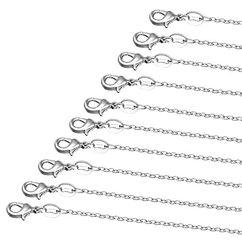 FineGood 35 Stück Halskette Ketten für Schmuckherstellung, 18 "20" 22 "24" Silber Halskette Extender Ketten DIY Halskette Ketten für Mädchen Frauen FineGood 35 Stück Halskette Ketten für Schmuckherstellung, 18 "20" 22 "24" Silber Halskette Extender Ketten DIY Halskette Ketten für Mädchen Frauen von FineGood