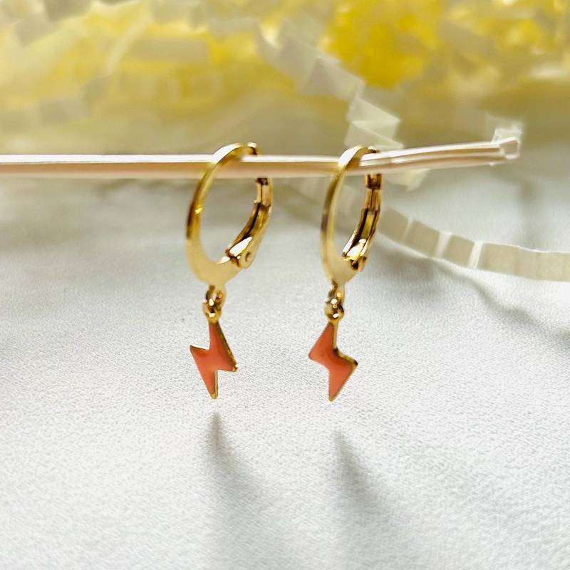 Blitz Ohrringe | Creolen Hängeohrringe Stern von FineLineHH