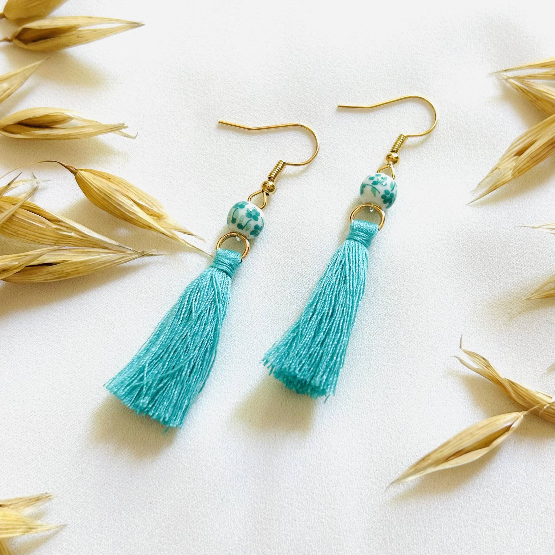 Marina Perlenohrringe | Hängeohrringe Türkis von FineLineHH