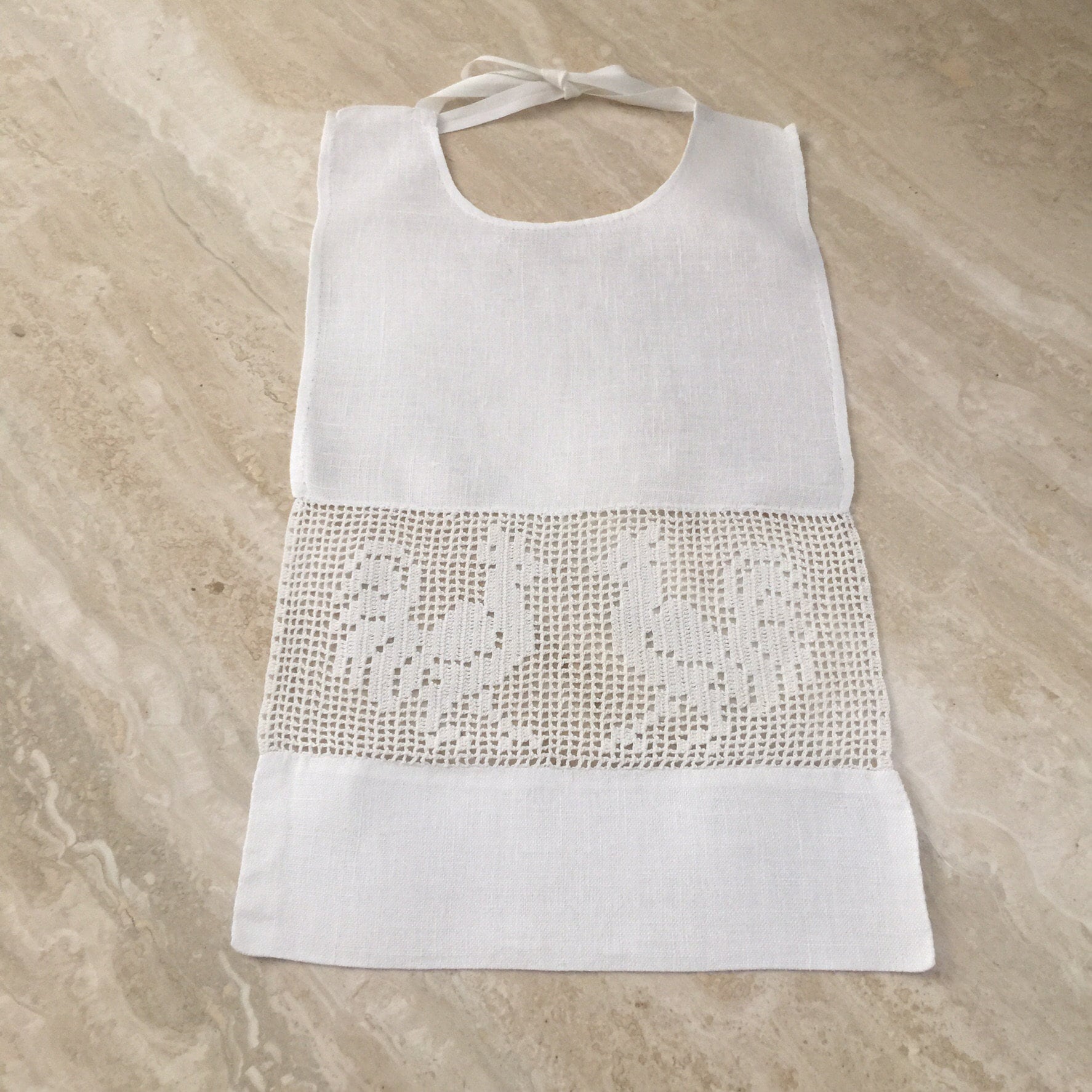 Des Kindes Vintage Leinen Bib Des Kindes Vintage Leinen Bib von FineLinensandMore
