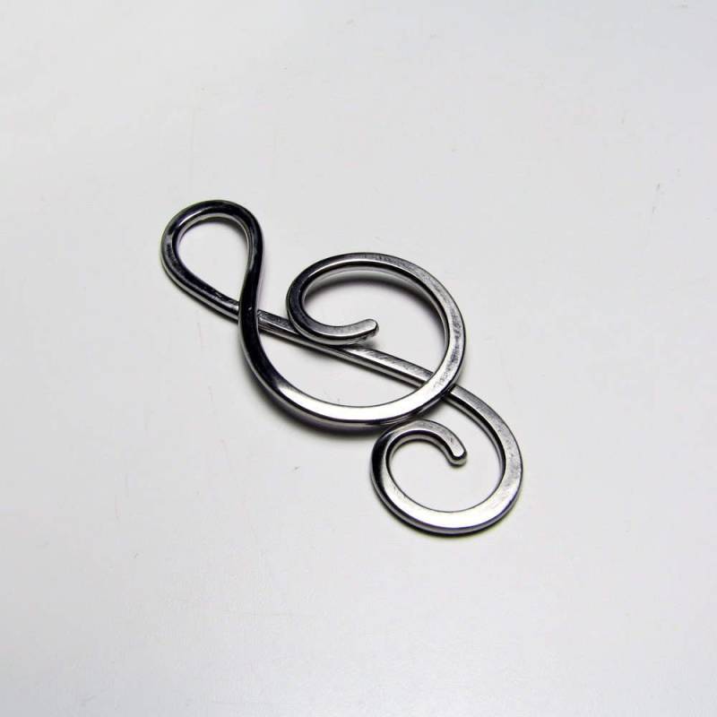 Violinschlüssel Unikat Lesezeichen Musikklammer Geldklammern Büro Accessoires Papier Planer Clips Herren Geschenk Kupfer Damen Stahlklammer von FineMetalDust