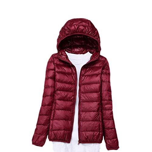 Finerun Damen Leichte Daunenjacke Puffer Jacket Packable Slim Hooded Warm Outerwear von Finerun