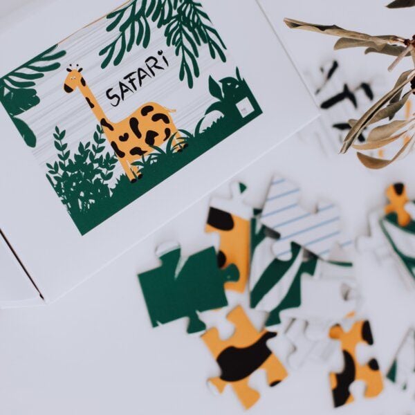 Fines Papeterie Puzzle SAFARI * für Kinder * 100 Teile * mit Löwe, Elefant, Affe von Fines Papeterie