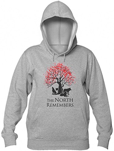 Finest Prints The North Remembers Bloody Tree and Wolves Design Kapuzenpulli für Damen Medium von Finest Prints