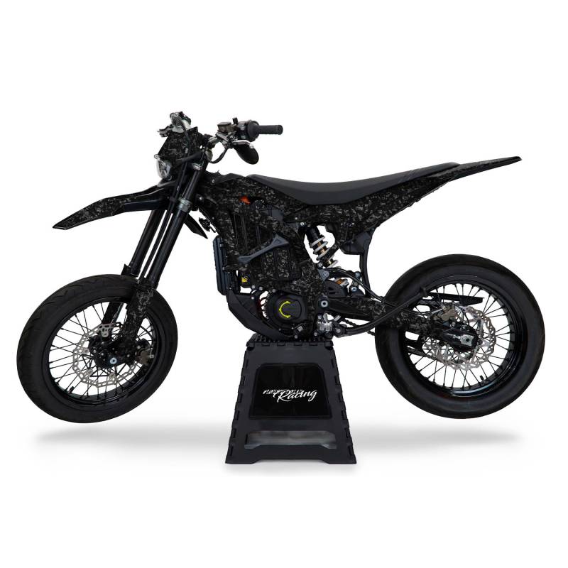 Aufkleber Set F. Sur-Ron Ultra Bee L3E | Ab 2023 Grafik Dekor Folie Elektromotorrad Zubehör Mrx002 Forged Carbon Schwarz von FinestFolia