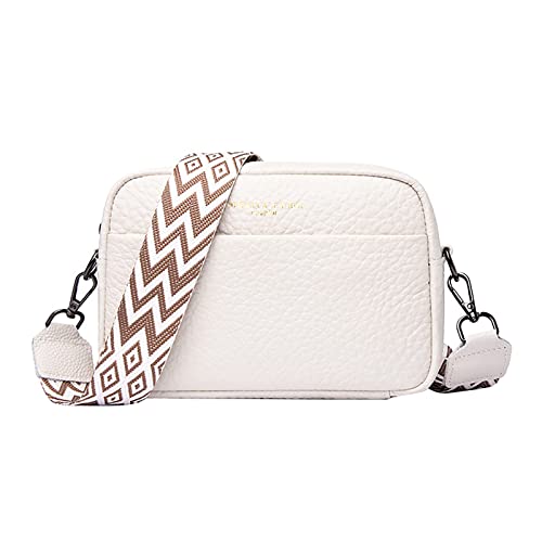 Finetyu Handtasche Damen Umhängetasche Crossbody Bag Elegante Moderne Taschen mit Abnehmbarem Schultergurt Schultertasche Bauchtasche Handytasche (B-White, One Size) von Finetyu