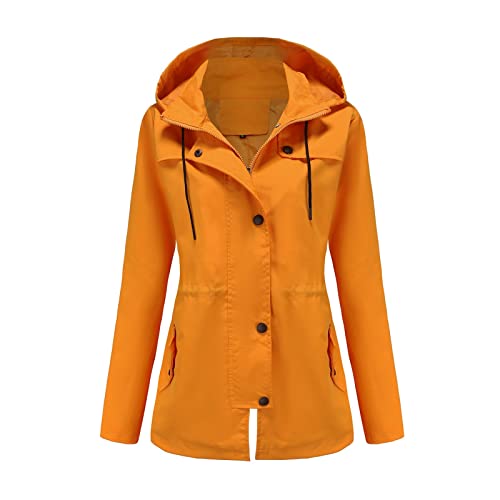 Finetyu Regenjacke Damen Fahrrad Wasserdichte, Leichte Regenjacke für Damen, Aktiver Outdoor Regenmantel mit Kapuze Softshelljacke Fahrradjacke Sommerjacke Windjacke von Finetyu