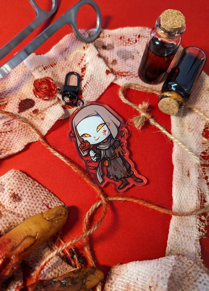 Elden Ring - White Mask Varré 3-Zoll-Acryl-Schlüsselanhänger | Doppelseitig & 3-Zoll-Aufkleber von FinfyART