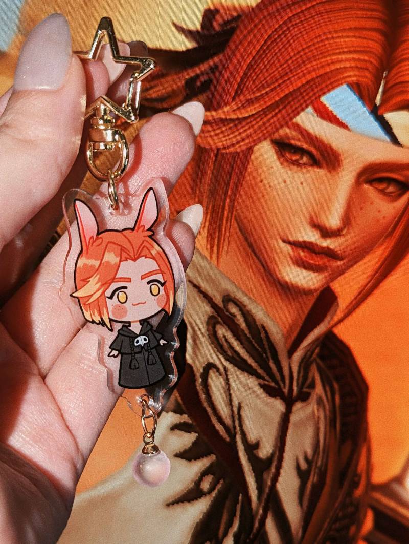Individuell - Final Fantasy Xiv 2" Wol/Azem Cheebs Acryl Schlüsselanhänger | Doppelseitig von FinfyART