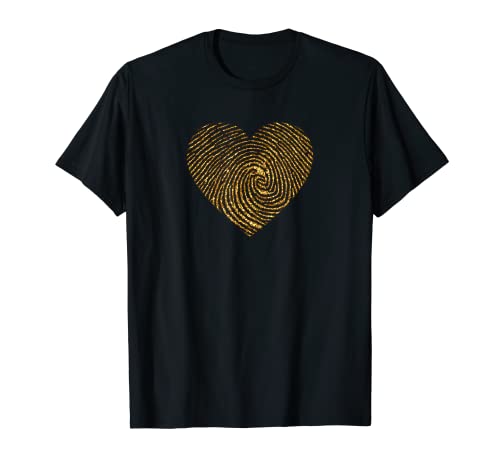 Fingerabdruck Liebe Herz für Damen und Mädchen T-Shirt Fingerabdruck Liebe Herz für Damen und Mädchen T-Shirt von Fingerprint Love