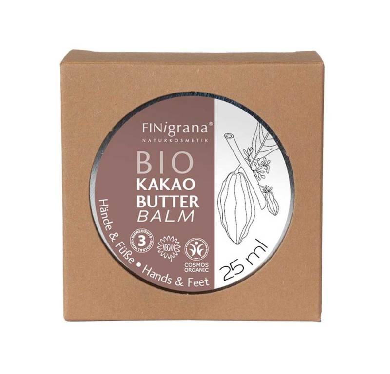 Finigrana Fußpflegecreme Bio - Kakaobutter Balm 25ml von Finigrana