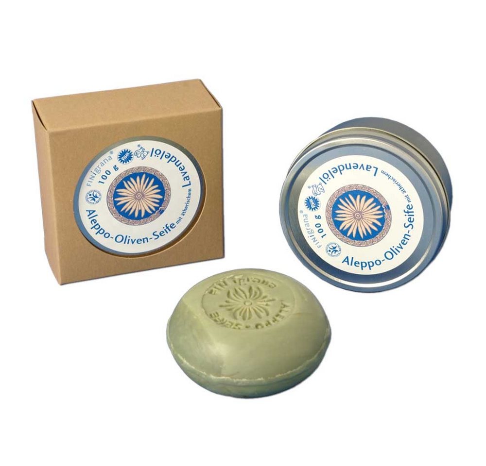 Finigrana Gesichtsseife Aleppo Lavendel Seife - Rund in der Dose 100g Finigrana Gesichtsseife Aleppo Lavendel Seife - Rund in der Dose 100g von Finigrana