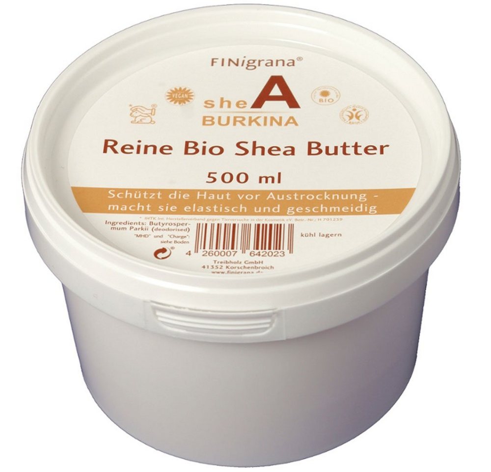 Finigrana Körperbutter Reine Bio Shea Butter, 500 ml von Finigrana