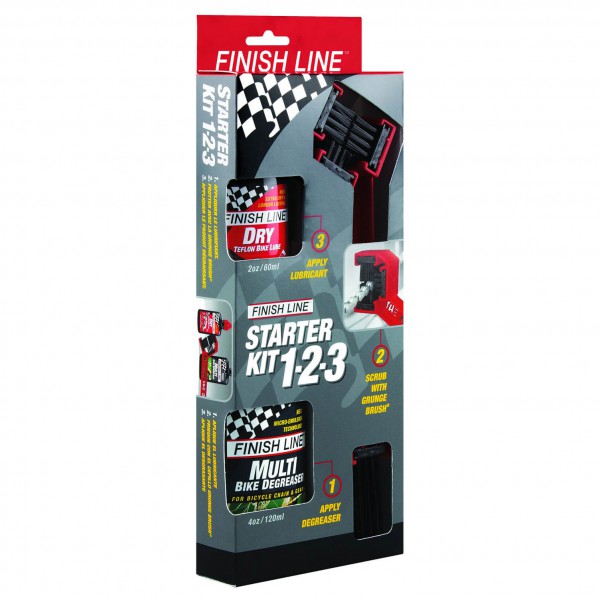Finish Line - Starter Kit 1-2-3 Grungebrush Combo 2 - Set - Fahrradwerkzeug Gr 180 ml - 120 ml / 60 ml Finish Line - Starter Kit 1-2-3 Grungebrush Combo 2 - Set - Fahrradwerkzeug Gr 180 ml - 120 ml / 60 ml von Finish Line