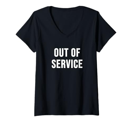Damen Außer Betrieb T-Shirt mit V-Ausschnitt Damen Außer Betrieb T-Shirt mit V-Ausschnitt von Finished