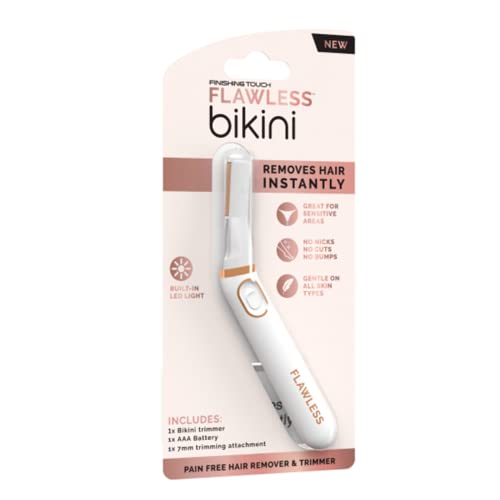 Finishing Touch Flawless Bikini Trimmer & Hair Remover, Bikini Shaver & Pubic Hair Trimmer for Women, Dry Use Intimate Razor, Painless Bikini Line Hair Removal with LED Light, All Skin Types Finishing Touch Flawless Bikini Trimmer & Hair Remover, Bikini Shaver & Pubic Hair Trimmer for Women, Dry Use Intimate Razor, Painless Bikini Line Hair Removal with LED Light, All Skin Types von Finishing Touch Flawless
