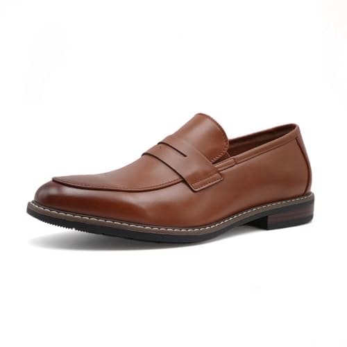 Finishing & Sewing Klassische Herren Penny Loafer, Braunes Leder, Handgenähte Sohle (Braun, Erwachsene, Herren, 40, Numerisch, EU Schuhgrößensystem, M) von Finishing & Sewing