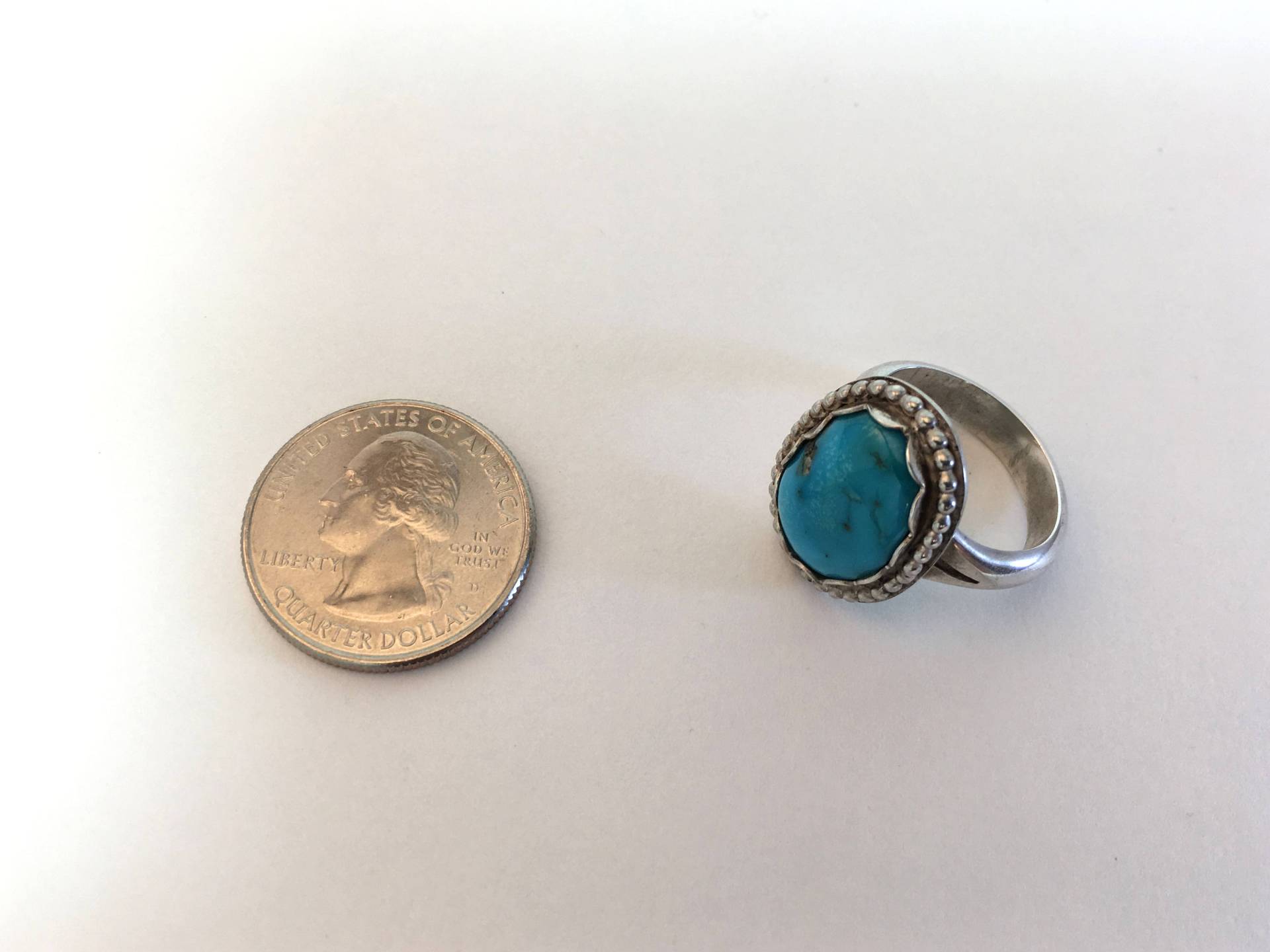 sterling Silber Und Türkis Größe 7 Ring sterling Silber Und Türkis Größe 7 Ring von FinishingFirst