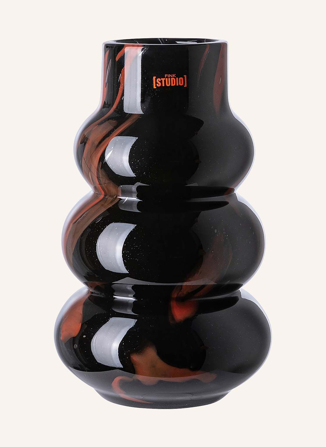 Fink Studio Vase Wave Front rot Fink Studio Vase Wave Front rot von Fink Studio