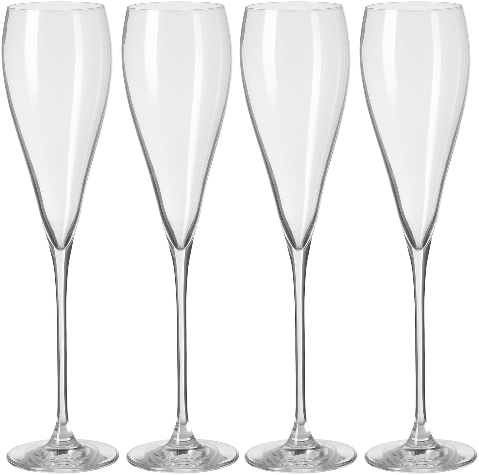 Fink Champagnerglas "PREMIO", (Set, 4 tlg.), Sektglas, Champagnerflöte, 4er Set, transparent von Fink