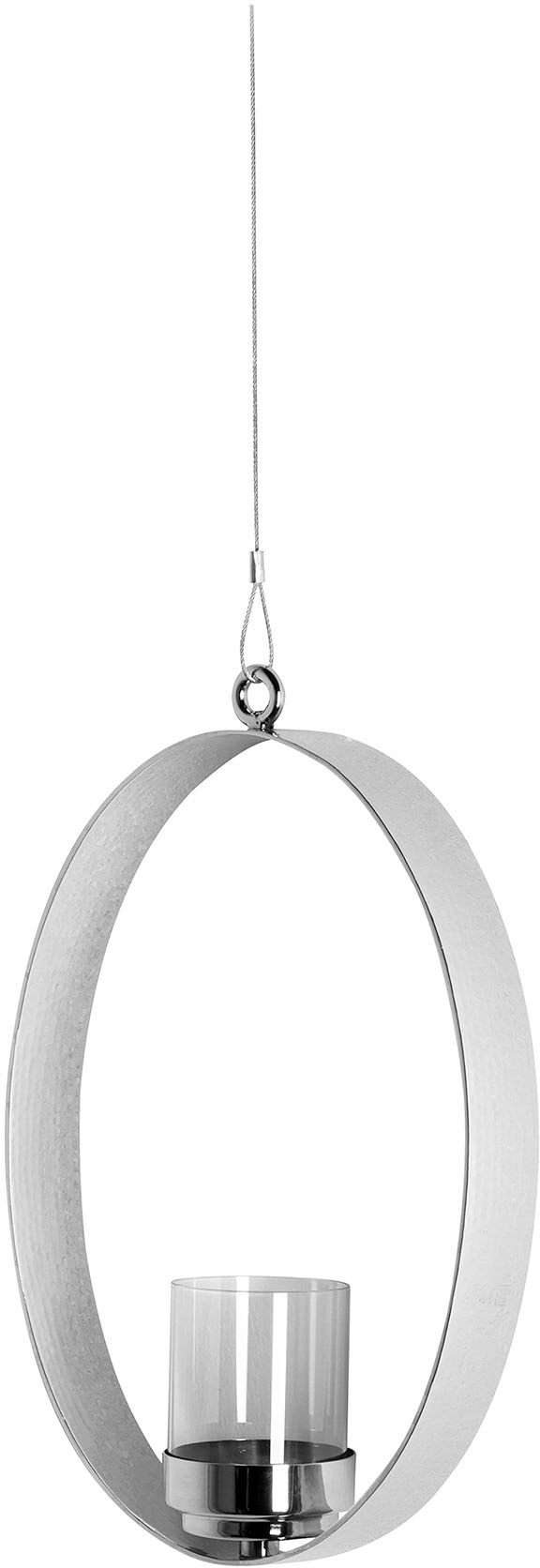 Fink Hängewindlicht "SABINA" Kerzenhalter aus Edelstahl und Glas von Fink