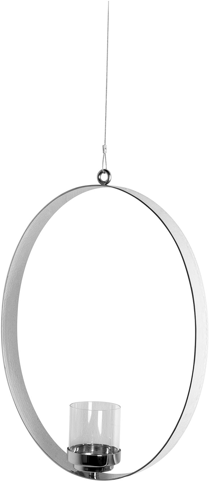 Fink Hängewindlicht "SABINA" Kerzenhalter aus Edelstahl und Glas von Fink