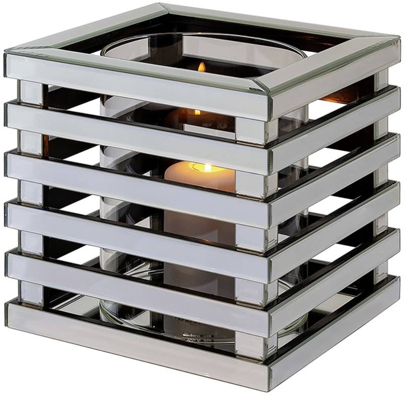 Fink Windlicht "DILARA" mit Kristallglas verspiegelt von Fink