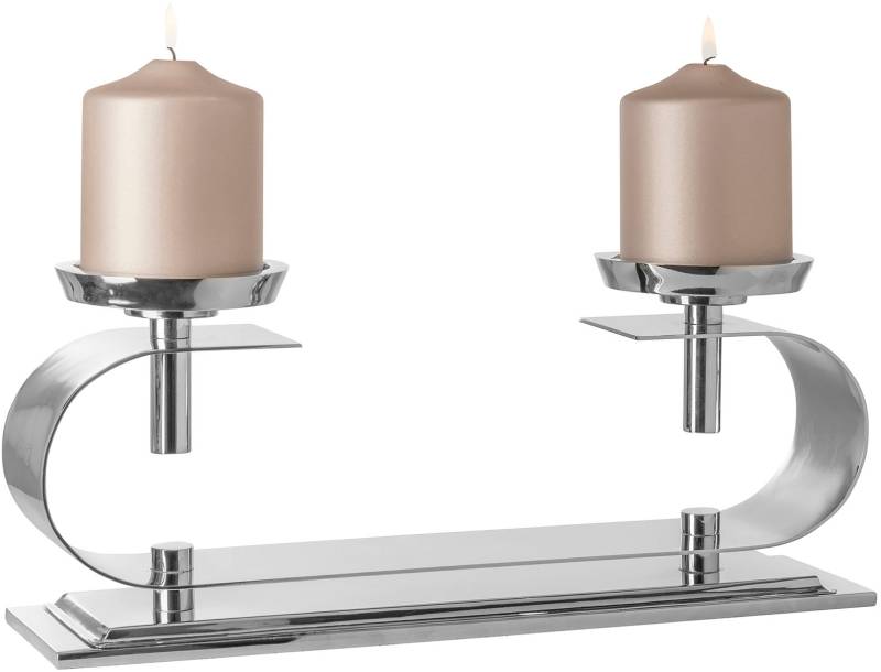 Fink Kerzenleuchter "TWINSON" Stumpenkerzenhalter, 2-flammig, vernickelt Fink Kerzenleuchter "TWINSON" Stumpenkerzenhalter, 2-flammig, vernickelt von Fink