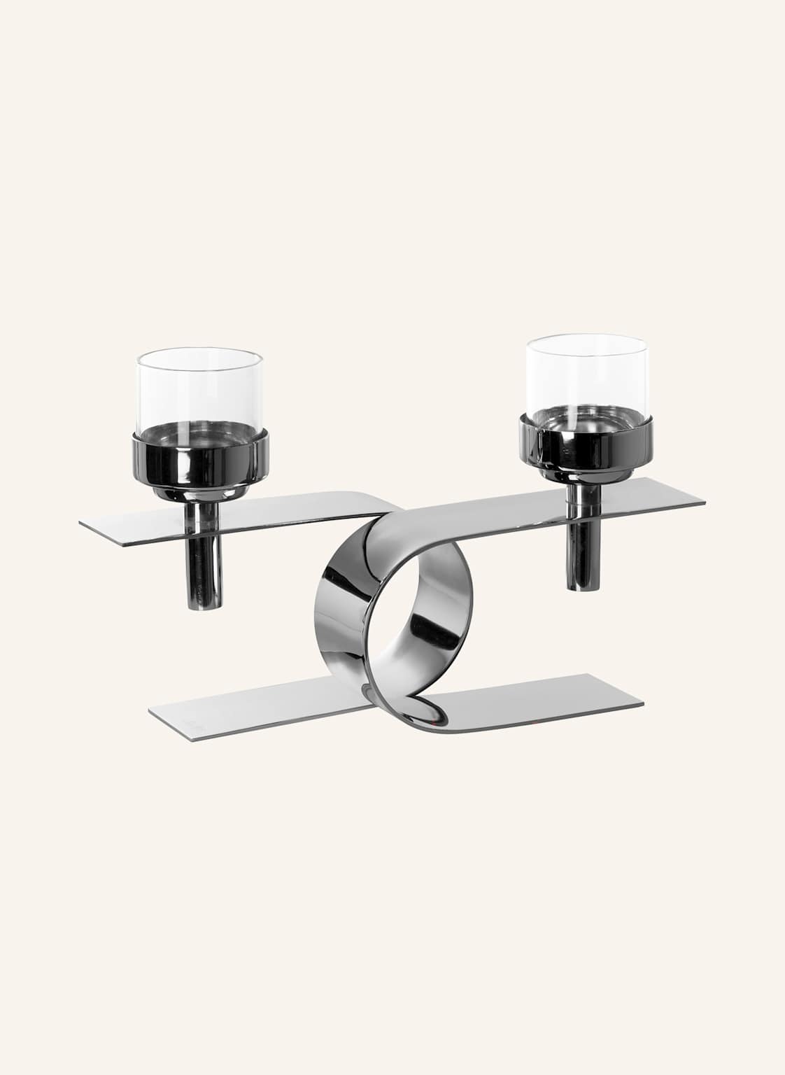 Fink Teelichthalter, 2-Flammig Passiona silber von Fink