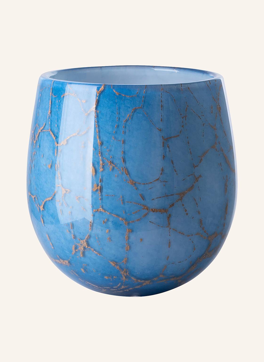 Fink Windlicht, Vase Cosmic blau von Fink