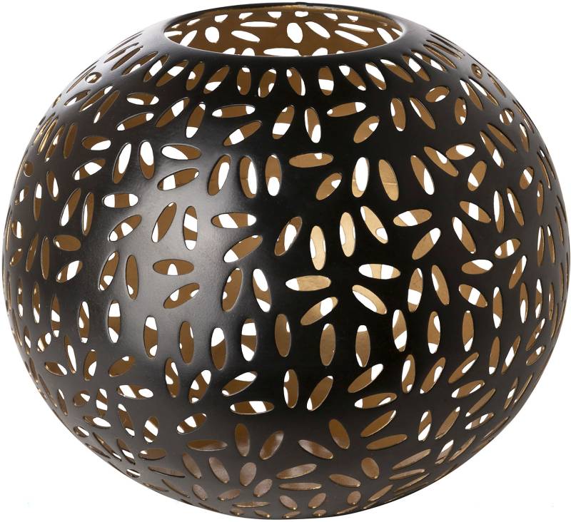 Fink Windlicht "DARIA" Kerzenhalter aus Eisen, pulverbeschichtet, mit Cut-Outs von Fink