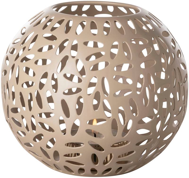 Fink Windlicht "DARIA" Kerzenhalter aus Eisen, pulverbeschichtet, mit Cut-Outs von Fink