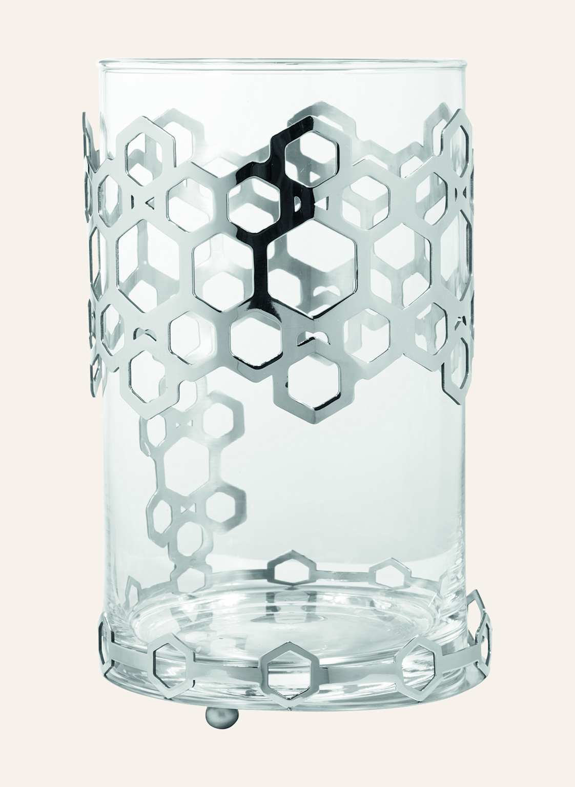Fink Windlicht Mit Glas Delight silber von Fink