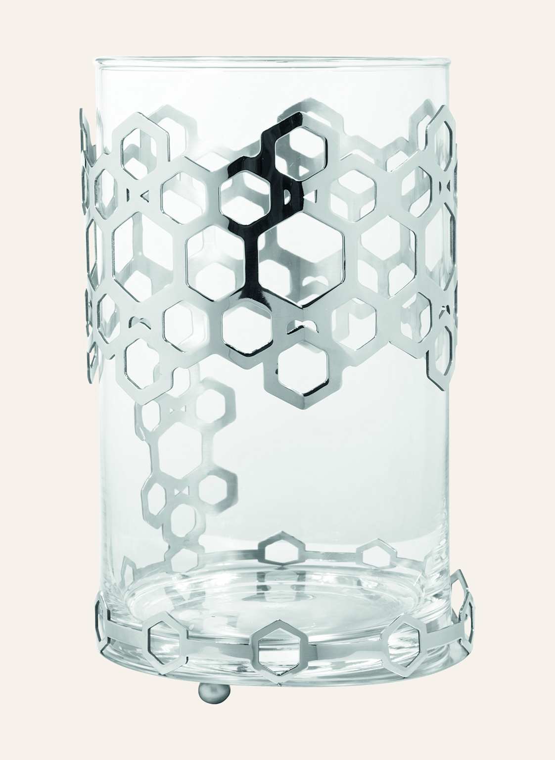 Fink Windlicht Mit Glas Delight silber von Fink