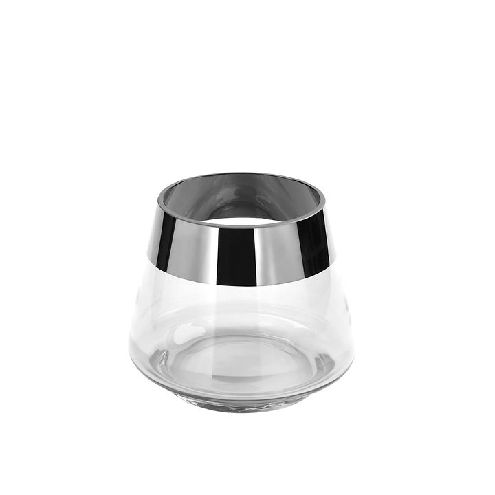 Glas Teelichthalter/Windlicht 'Jona' klar H 9 x D 11 cm von Fink