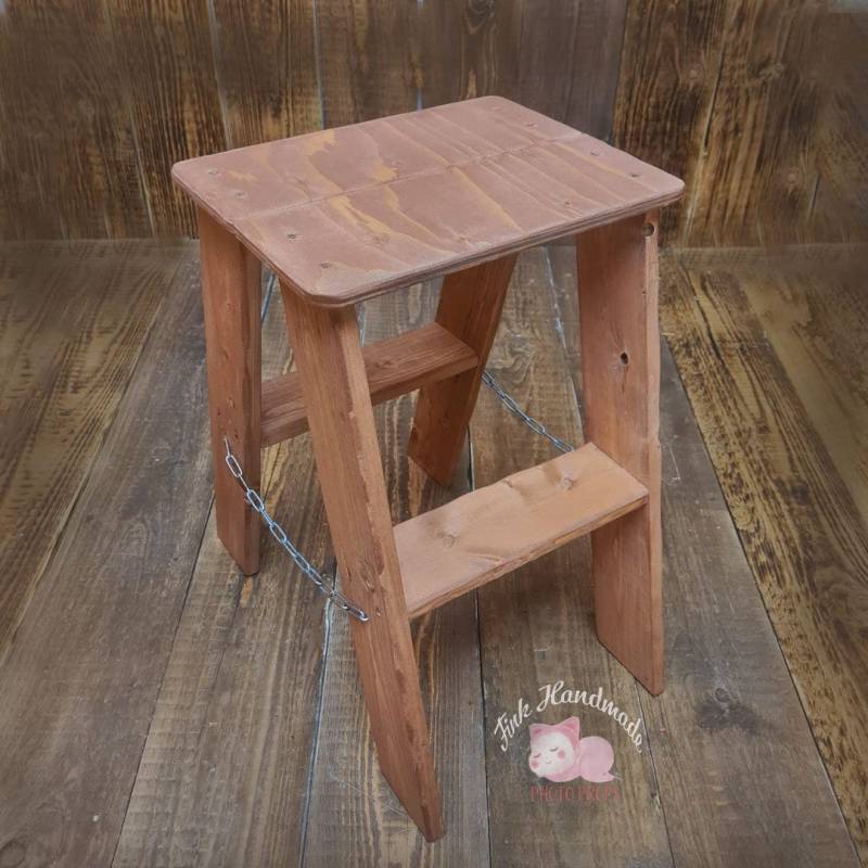 Holzleiter 60 cm. Holztreppe Leiter Steigleiter Trittleiter Schrotleiter Requisiten Photo Props von FinkHandmade