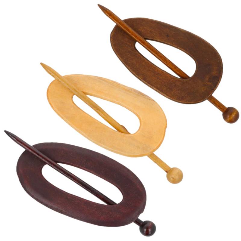 Tuchbrosche Holz Oval 85, 95 Mm Brosche Tuchschließe Schalspangen Schalnadel von FinkHandmade