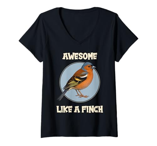 Damen Finken Fink T-Shirt mit V-Ausschnitt von Finken Fink Tier Shop