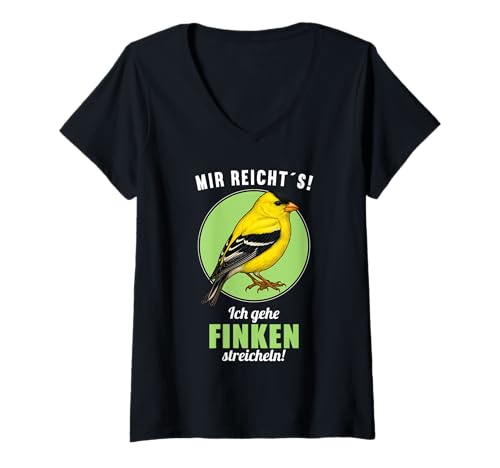 Damen Finken Fink T-Shirt mit V-Ausschnitt Damen Finken Fink T-Shirt mit V-Ausschnitt von Finken Fink Tier Shop