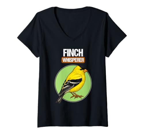 Damen Finken Fink T-Shirt mit V-Ausschnitt Damen Finken Fink T-Shirt mit V-Ausschnitt von Finken Fink Tier Shop