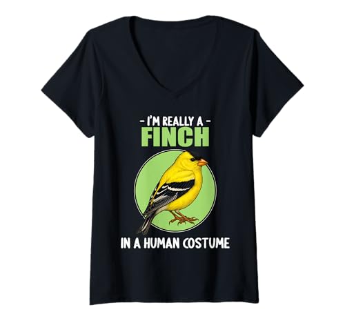 Damen Finken Fink T-Shirt mit V-Ausschnitt Damen Finken Fink T-Shirt mit V-Ausschnitt von Finken Fink Tier Shop