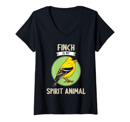 Damen Finken Fink T-Shirt mit V-Ausschnitt Damen Finken Fink T-Shirt mit V-Ausschnitt von Finken Fink Tier Shop