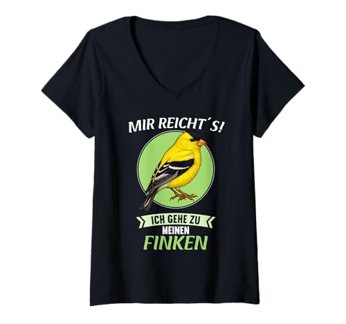 Damen Finken Fink T-Shirt mit V-Ausschnitt Damen Finken Fink T-Shirt mit V-Ausschnitt von Finken Fink Tier Shop