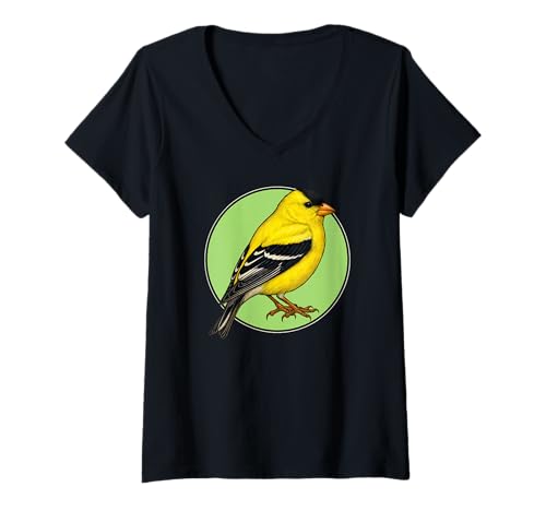 Damen Finken Fink T-Shirt mit V-Ausschnitt Damen Finken Fink T-Shirt mit V-Ausschnitt von Finken Fink Tier Shop
