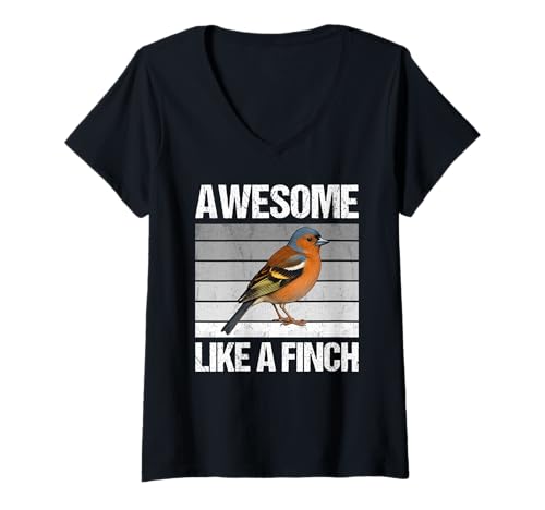 Damen Finken Fink T-Shirt mit V-Ausschnitt Damen Finken Fink T-Shirt mit V-Ausschnitt von Finken Fink Tier Shop