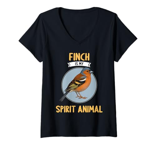 Damen Finken Fink T-Shirt mit V-Ausschnitt Damen Finken Fink T-Shirt mit V-Ausschnitt von Finken Fink Tier Shop