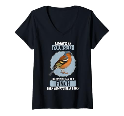 Damen Finken Fink T-Shirt mit V-Ausschnitt Damen Finken Fink T-Shirt mit V-Ausschnitt von Finken Fink Tier Shop