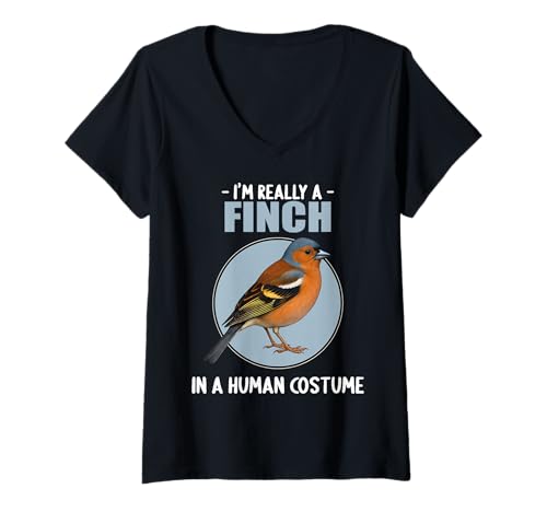 Damen Finken Fink T-Shirt mit V-Ausschnitt Damen Finken Fink T-Shirt mit V-Ausschnitt von Finken Fink Tier Shop